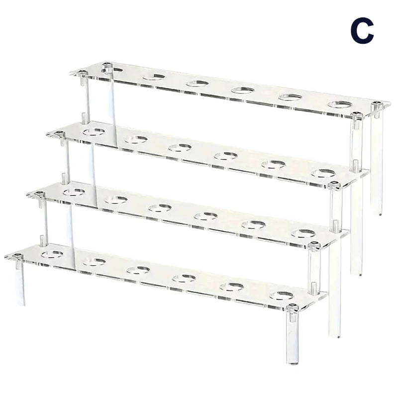 présentoir moderne transparent multi niveaux cônes granuleux fruits glace événementiel