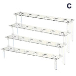 présentoir moderne transparent multi niveaux cônes granuleux fruits glace événementiel