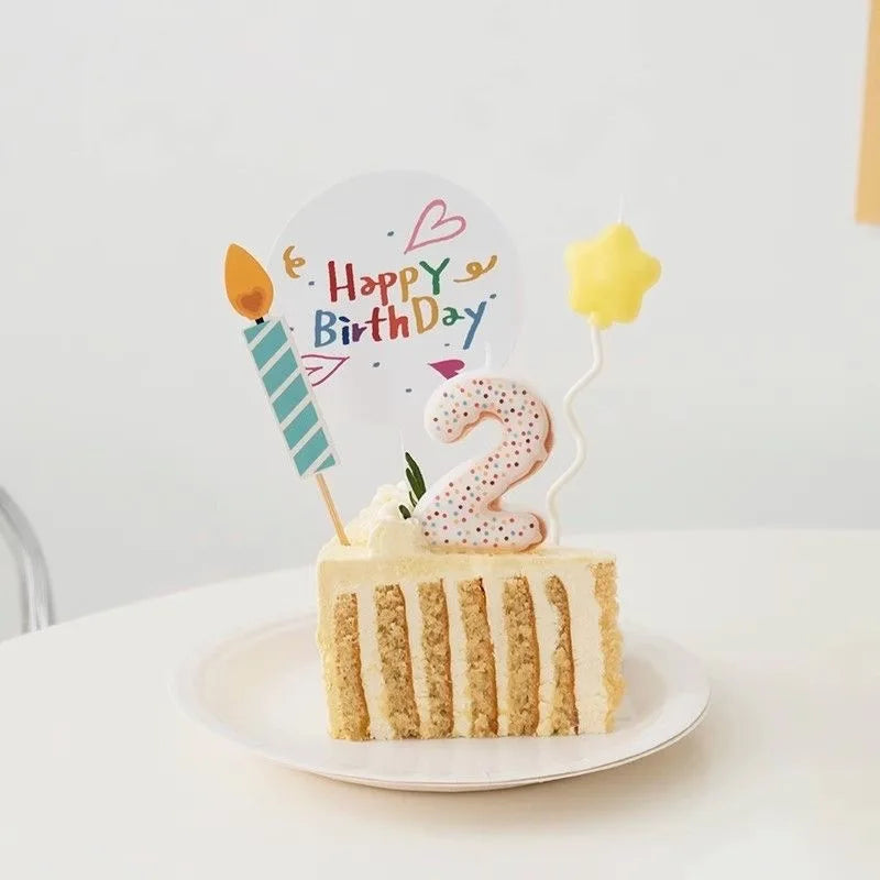 bougies numériques anniversaire formes chiffres couleurs glacées décoratives thème fêtes opaques