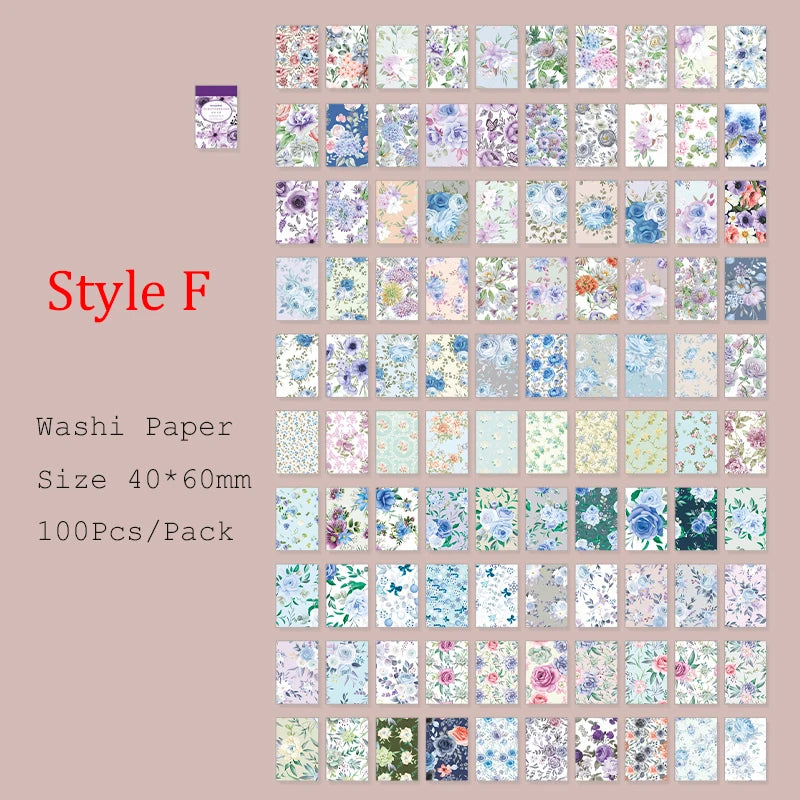 autocollants fleurs vintage multicolores scrapbooking artisanat diy cartes postales etiquettes papier decoratif
