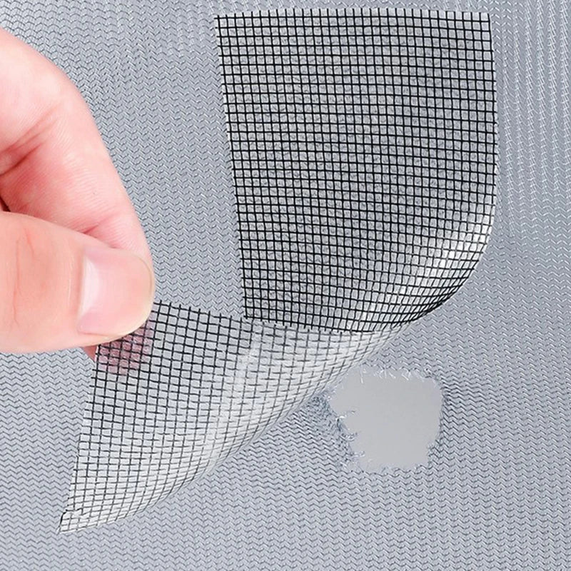ruban adhésif réparation moustiquaire fenêtre anti insectes maille grise blanc utilitaire