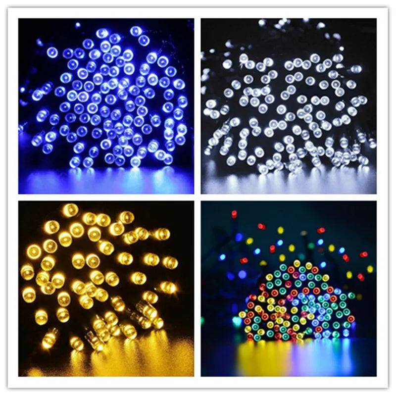 guirlande lumineuse solaire multicolore 100 leds ip65 moderne spikes