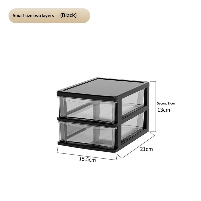 meuble rangement tiroirs noir transparent moderne papier stylos calculatrice bloc notes cahiers marque page