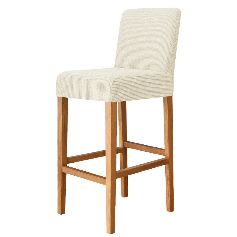 Housse chaise jaune rayée moderne adhésive polyester bar stool banquet