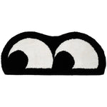 tapis noir blanc coeurs moderne antidérapant polyester usage multiple dimensions disponibles