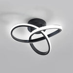 lampe moderne anneaux entrelacés blanc noir éclairage quotidien led interrupteur tactile 10 15 sources