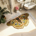 tapis vert marron papillon antidérapant durable salon salle bain cuisine moderne