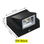 applique murale led moderne ip65 étanche noir blanc gris verre borosilicate