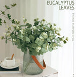 feuilles eucalyptus artificielles vertes blanches bouquet mariage décoration intérieur naturel rustique