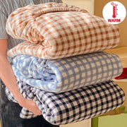 drap housse flanelle gingham orange rose vert bleu marron blanc doux chaleur chambre cosie