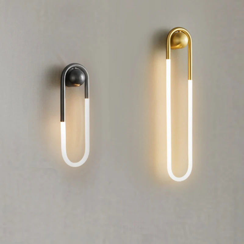 applique murale led or blanc moderne minimaliste fixée mur contemporaine