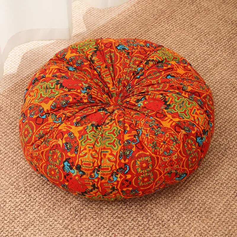 coussin ethnique motif floral géométrique bleu rouge vert beige coussin siège coussin dossier polyester
