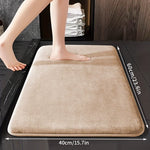 tapis sol antidérapant beige noir moderne salle bain confortable absorption qualité daim