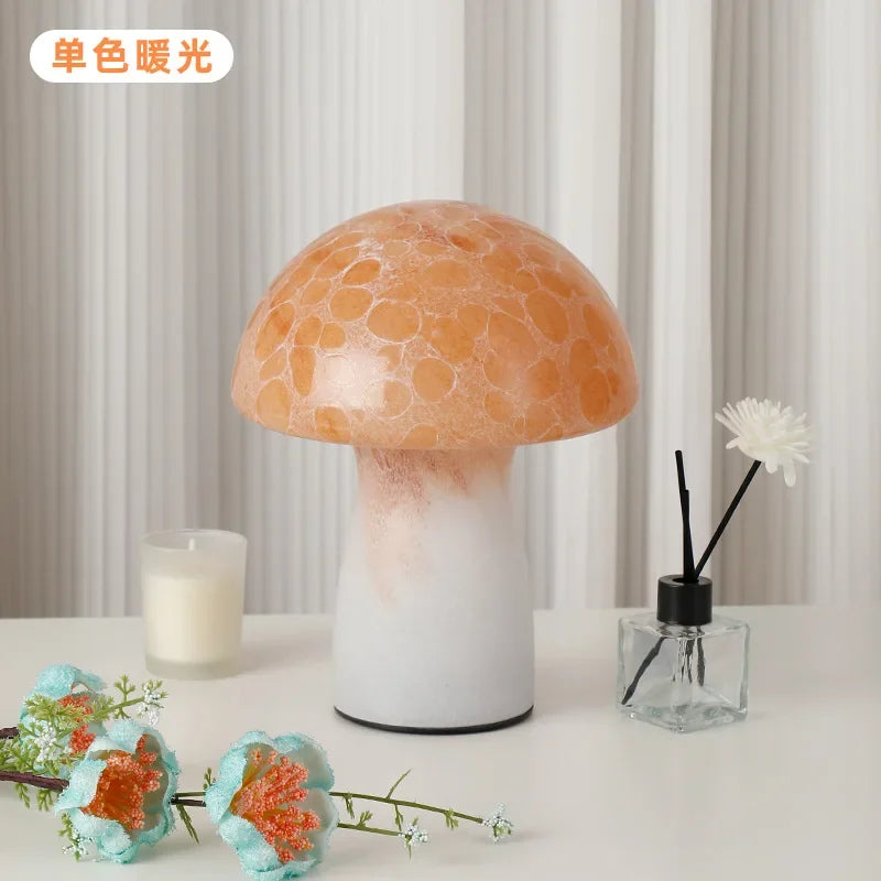 lampe table moderne jaune rayures blanches verre opalescent interrupteur tactile 220v