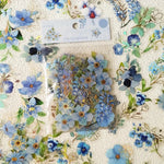 sticker floral scrapbooking nature deco fleur feuille papillon stickers vintage