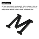 sticker lettre 3d alphabet noir adhésif mur decor classique maison festive 10cm