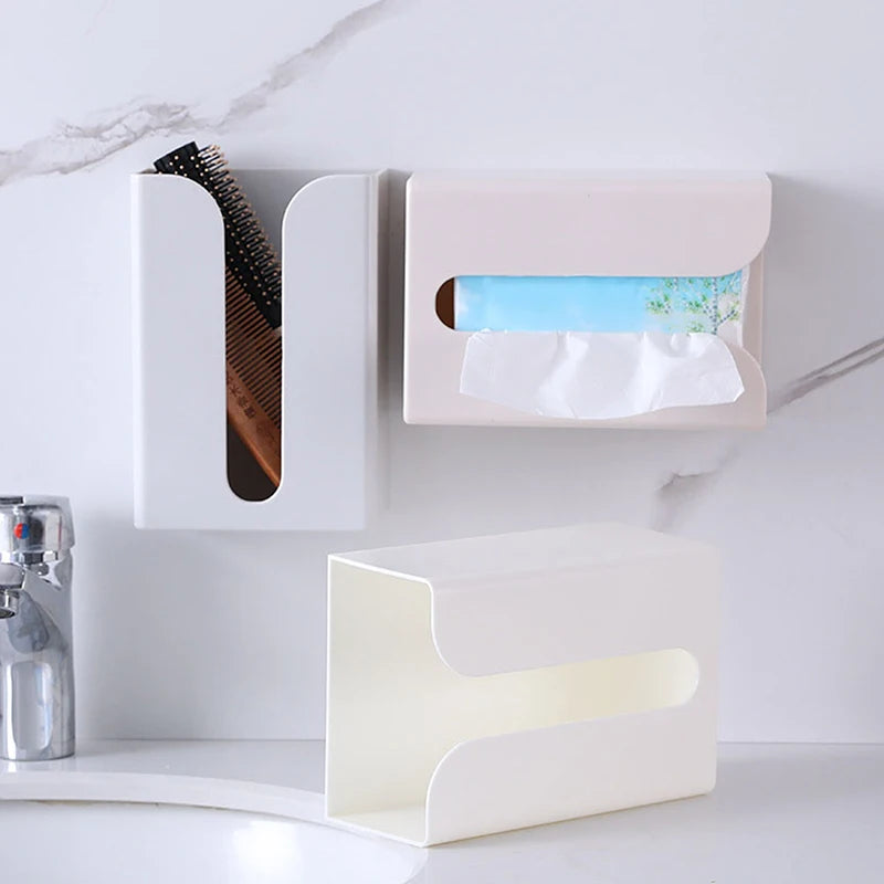 boîte mouchoirs murale adhésive blanc moderne distributeur savon liquide minimaliste