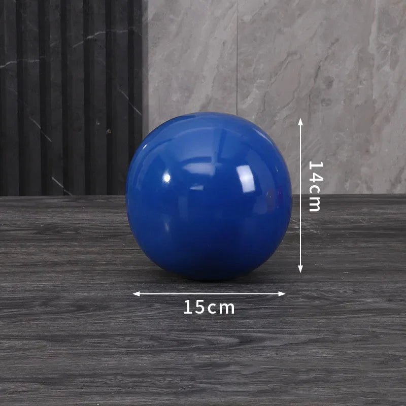 décoration moderne boule céramique rouge bleu jaune uni opaque chambre
