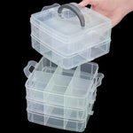 boîte rangement transparente velours compartiments réglables pratique moderne poignée