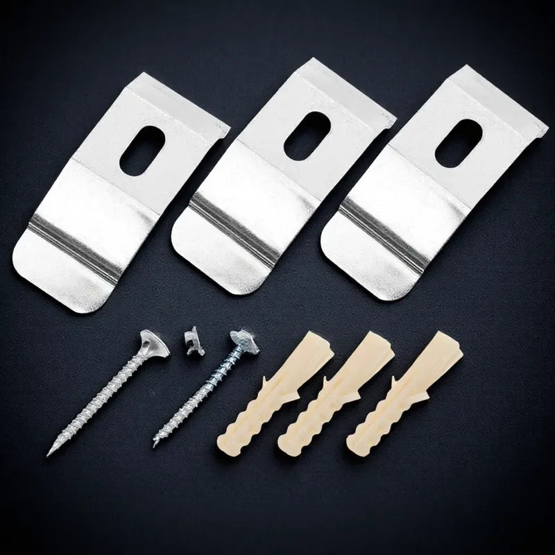 clips fixation argentés modernes rideaux légers pièces vis