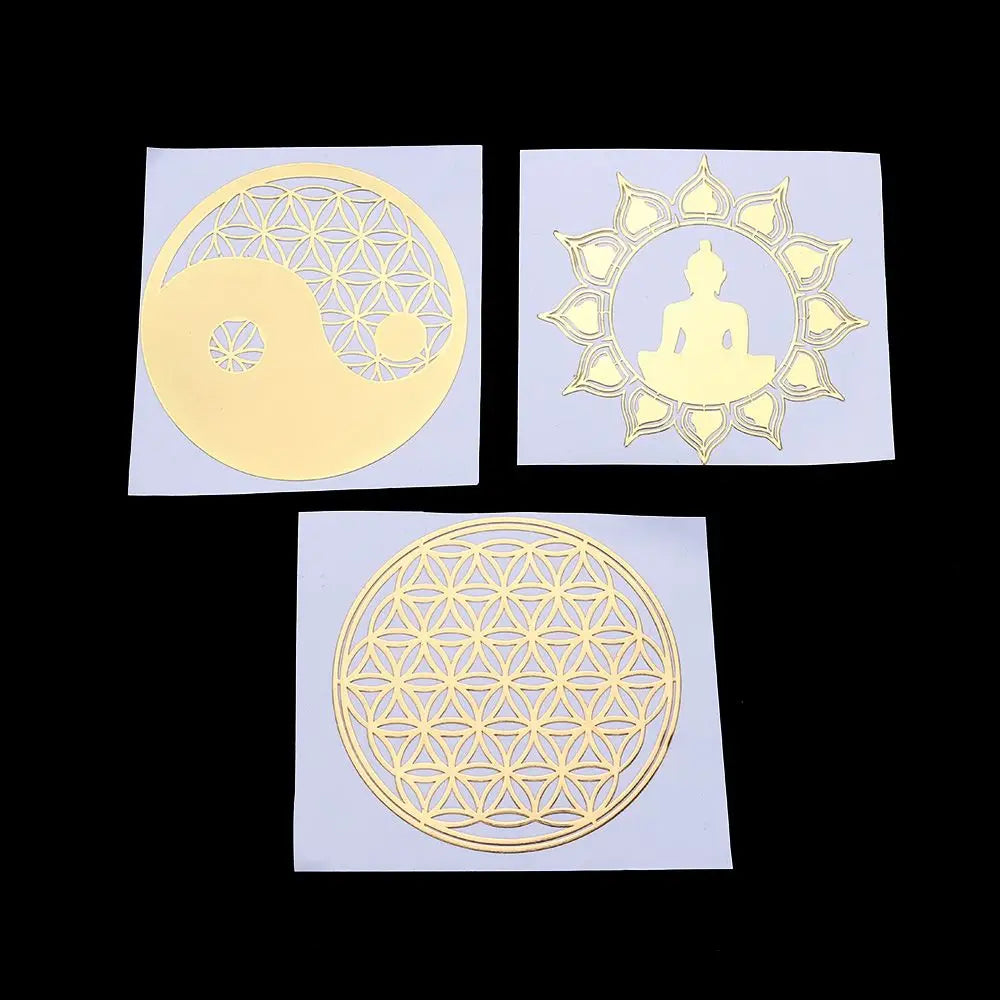autocollants géométriques dorés motifs étoiles cercles symboles adhésifs décoration ordinateur artisanat bijoux minimaliste usage