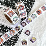 sticker autocollant personnages animés blanc multicolore dessin animé 500pcs kawaii fond uni