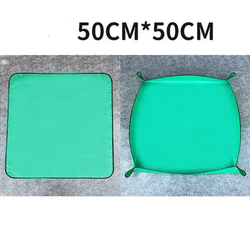 tapis jardinage imperméable vert clips pratique 100x100cm réutilisable