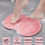 tapis bain texturé succion cup massage pieds rose gris bleu vert orange moderne