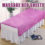 drap massage uni fibre bambou rose clair blanc moderne confortable 80x200cm 120x200cm