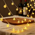 guirlande lumineuse 10 20 40 80 leds translucides blanc multicolore moderne noël chambreextérieur