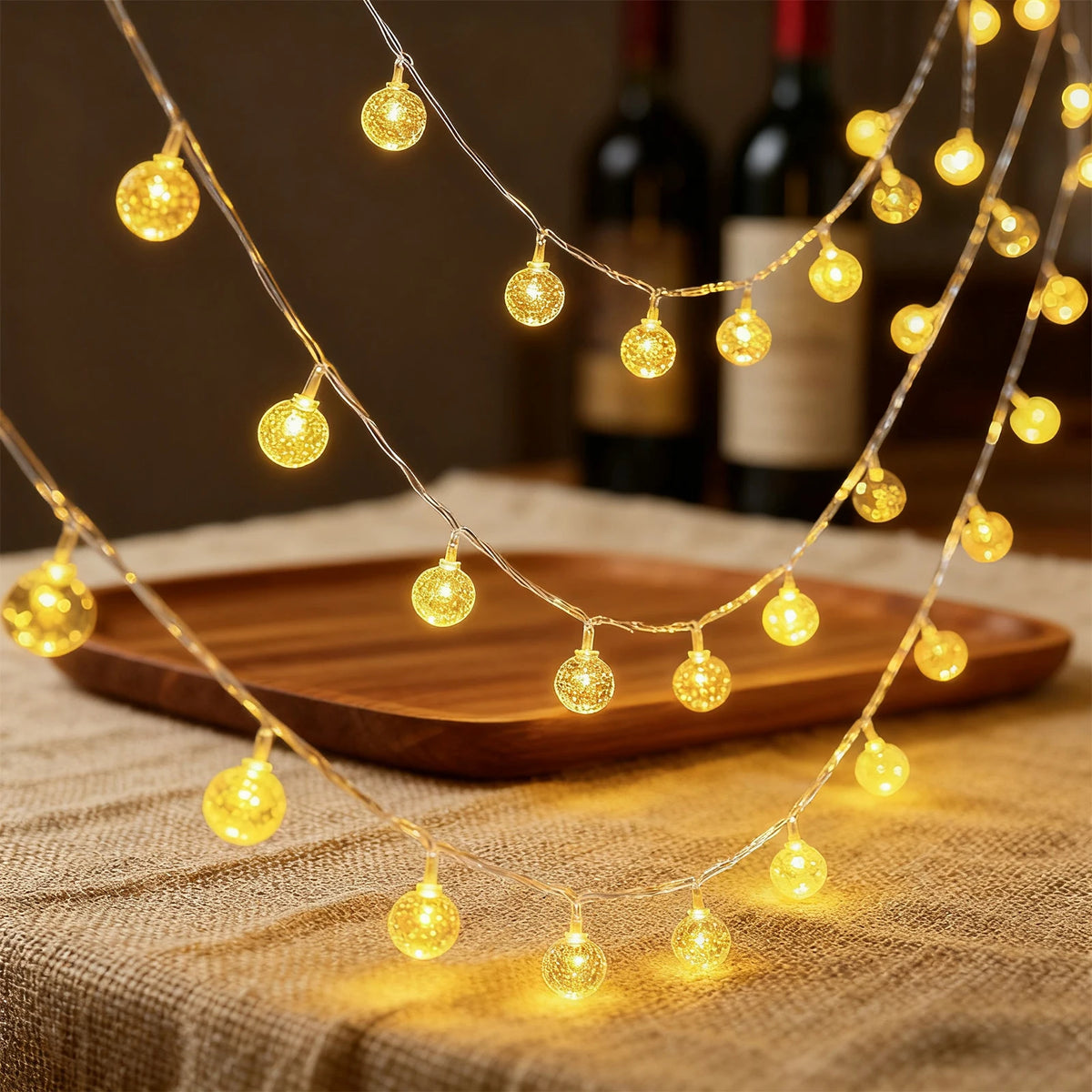 guirlande lumineuse 10 20 40 80 leds translucides blanc multicolore moderne noël chambreextérieur