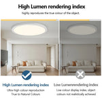 plafonnier led moderne minimaliste noir blanc flux lumineux 2000 82000 télécommande monté surface