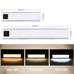 luminaire led rectangle mural adhésif blanc moderne rechargeable capteur mouvement chambre cuisine