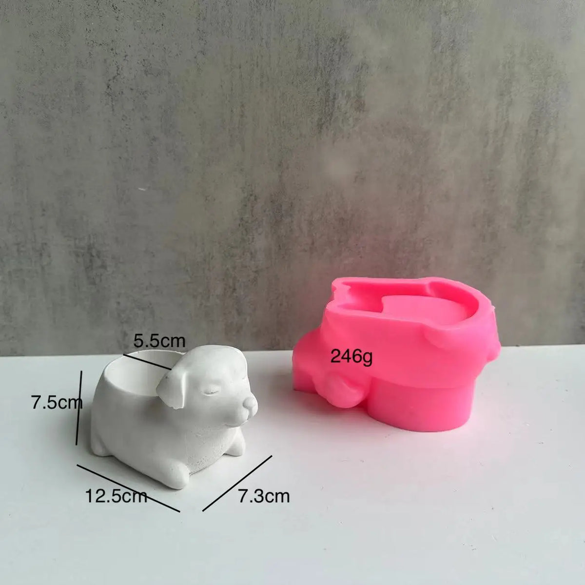 cache clef silicone animal moderne chien chat cochon blanc roseiaux