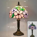 lampe table tiffany multicolore mosaïque verre floral géométrique art nouveau
