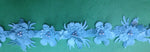 ruban décoratif polyester dentelle fleurs blanc noir bleu clair doré élégant couture bricolage costume