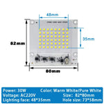 plaque led 100w blanc matrice diodes ic intelligent ac220v moderne technologique