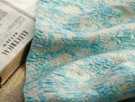 tissu polyester bleu clair texture marbrée tissu jacquard moderne résistant matériaux bricolage texturé opaque