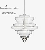 suspension lumineuse moderne verre transparent conique ampoules led blanc doré chambre salon