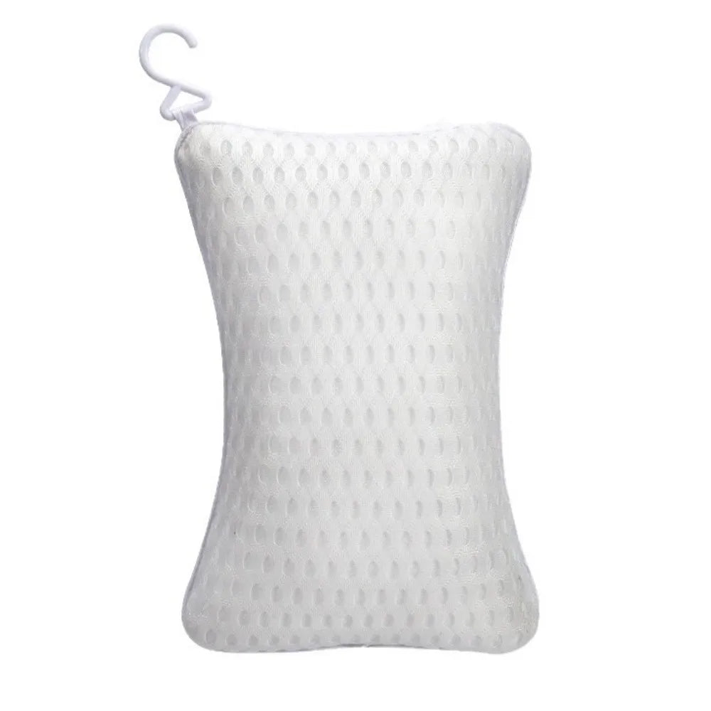 coussin bain blanc perforé confort 30x20cm doux tête spa