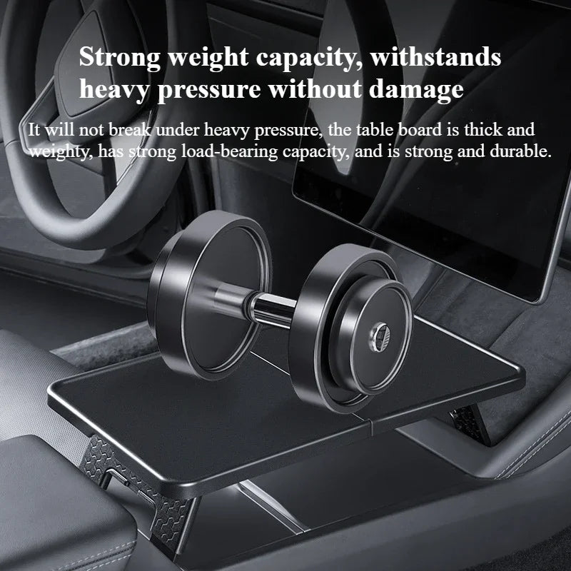 tablette console centrale pliable voiture noire moderne pratique rangement boissons affaires élégante