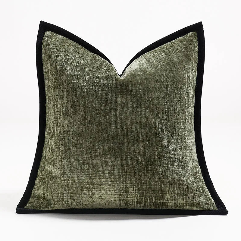 housse coussin polyester carré moderne bleu marine marron beige clair rouge contemporain