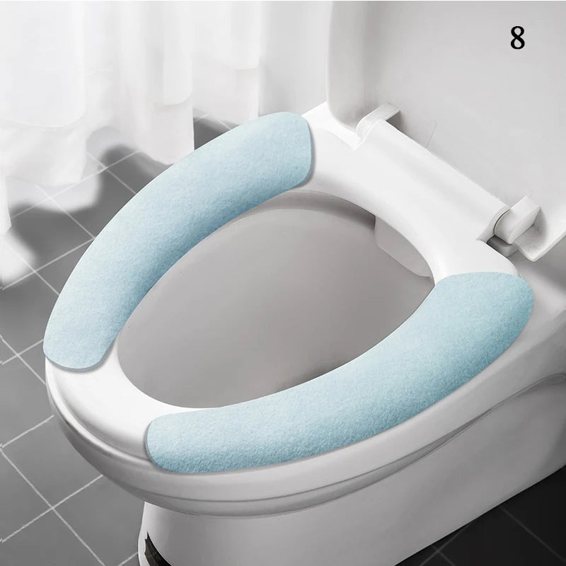 coussin toilette velours adhésif réutilisable lavable confortable jaune gris orange bleu rose violet