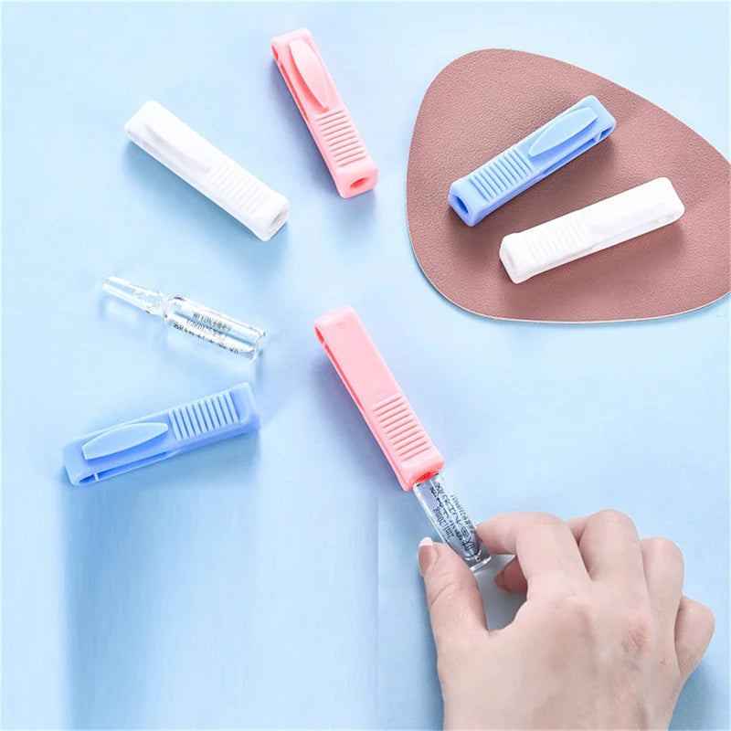outil déballage ampoules blanc bleu rose rayures verticales pratique ergonomique respectueux environnement