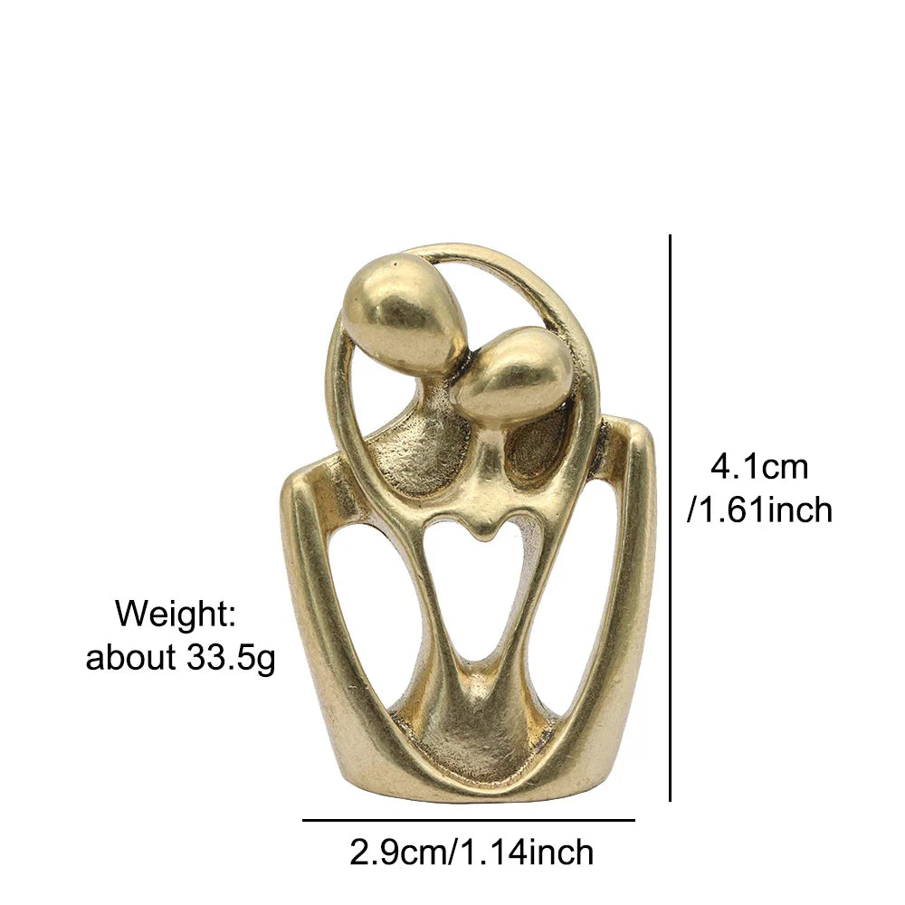 figurines decoratives bronze doré abstrait moderne minimalistes ornement decoration maison