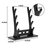 support épées bois moderne minimaliste noir brun clair katana sabres rack display salon