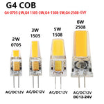ampoules led g4 transparentes opalescentes 360° blanc chaud 2700k 50000h modernes