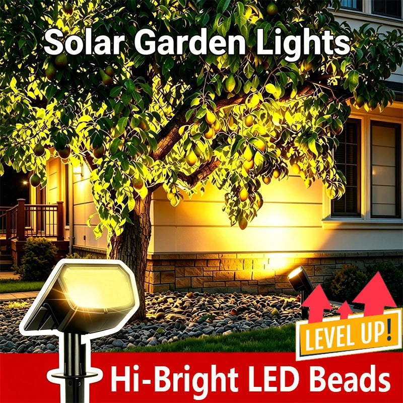projecteur solaire jardin led rgb étanche ip65 moderne noir fixations oeilletsextérieur lumière