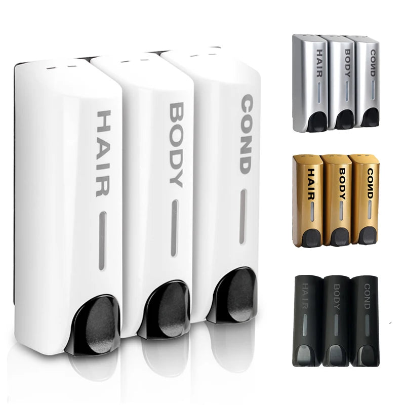 distributeur savon liquide blanc noir moderne minimaliste rétro simple 350ml ABS adhésif salle bains