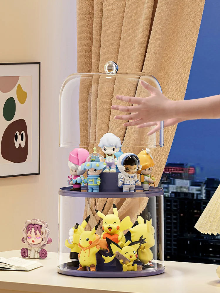 présentoir rotatif transparent moderne organiser figurines anime boîte collectionneur étanche poussière spacieux maison